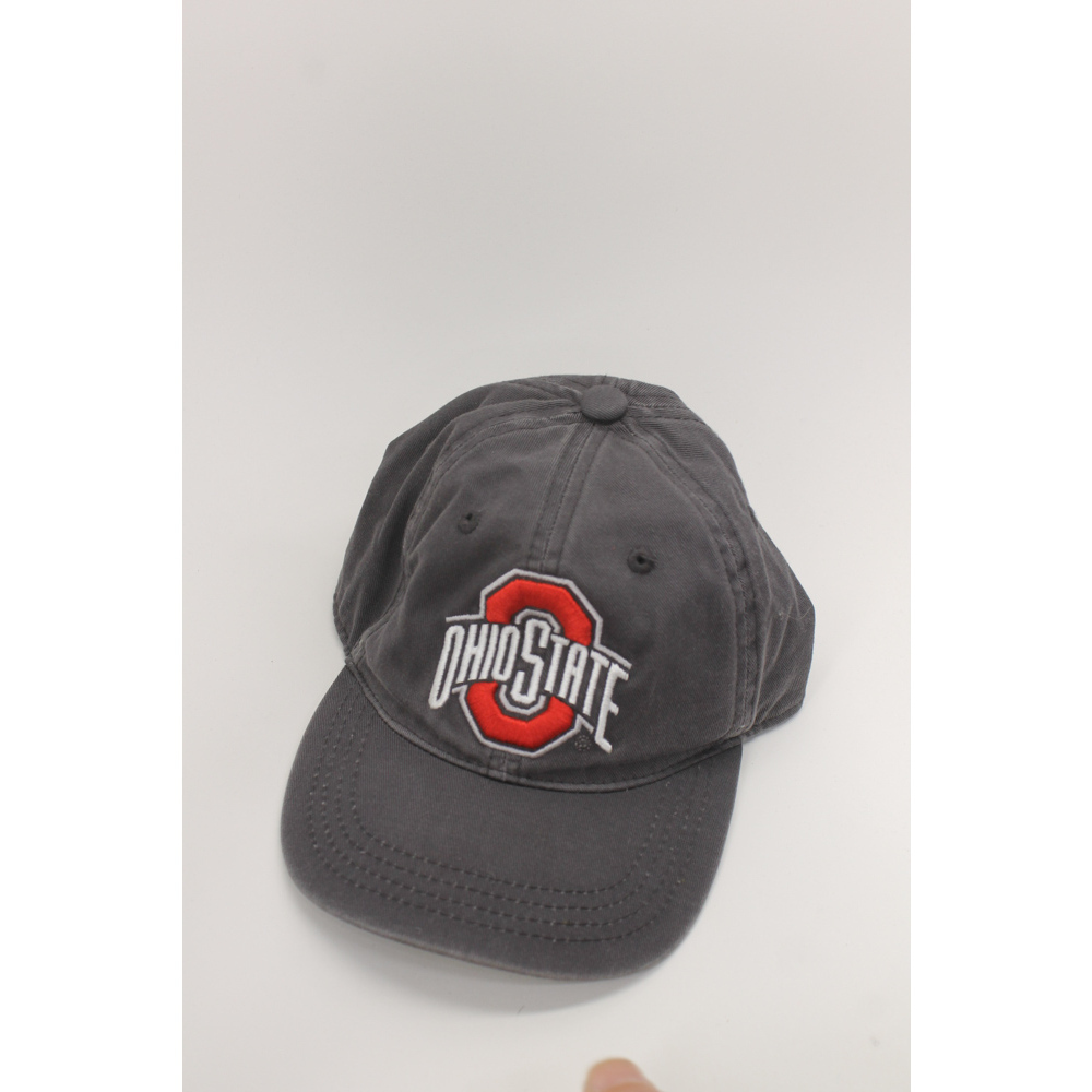 Ohio State gray washed cotton kids baseball dad cap